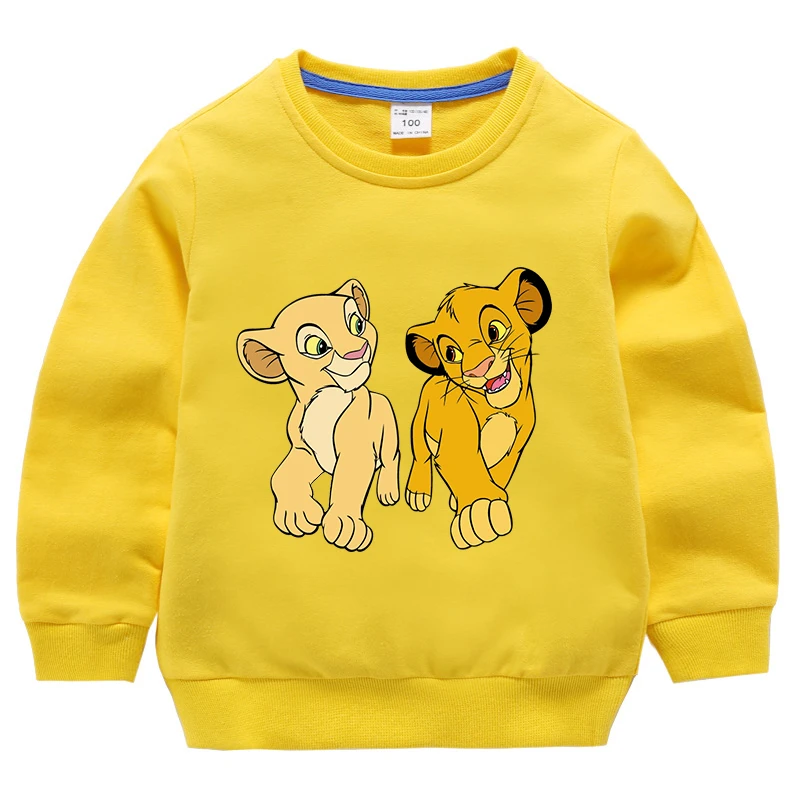 Der König Lion Simba Cartoon Gedruckt Herbst Kinder Kleidung Disney Sweatshirts Jugendliche Jungen Pullover Outfits Kinder Kleidung