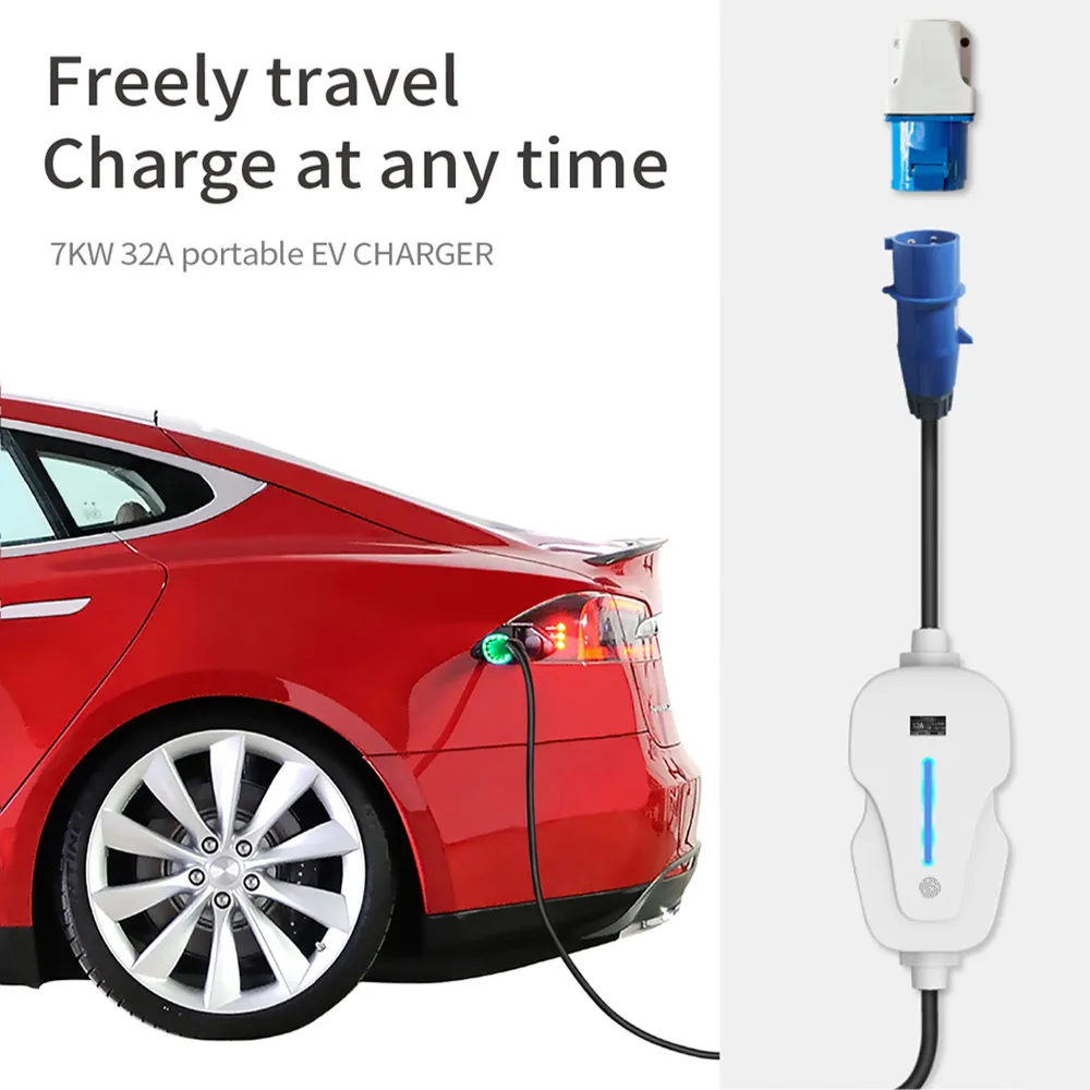 Портативное зарядное устройство для электромобилей GKFLY 7 кВт регулируемое 10 А/16