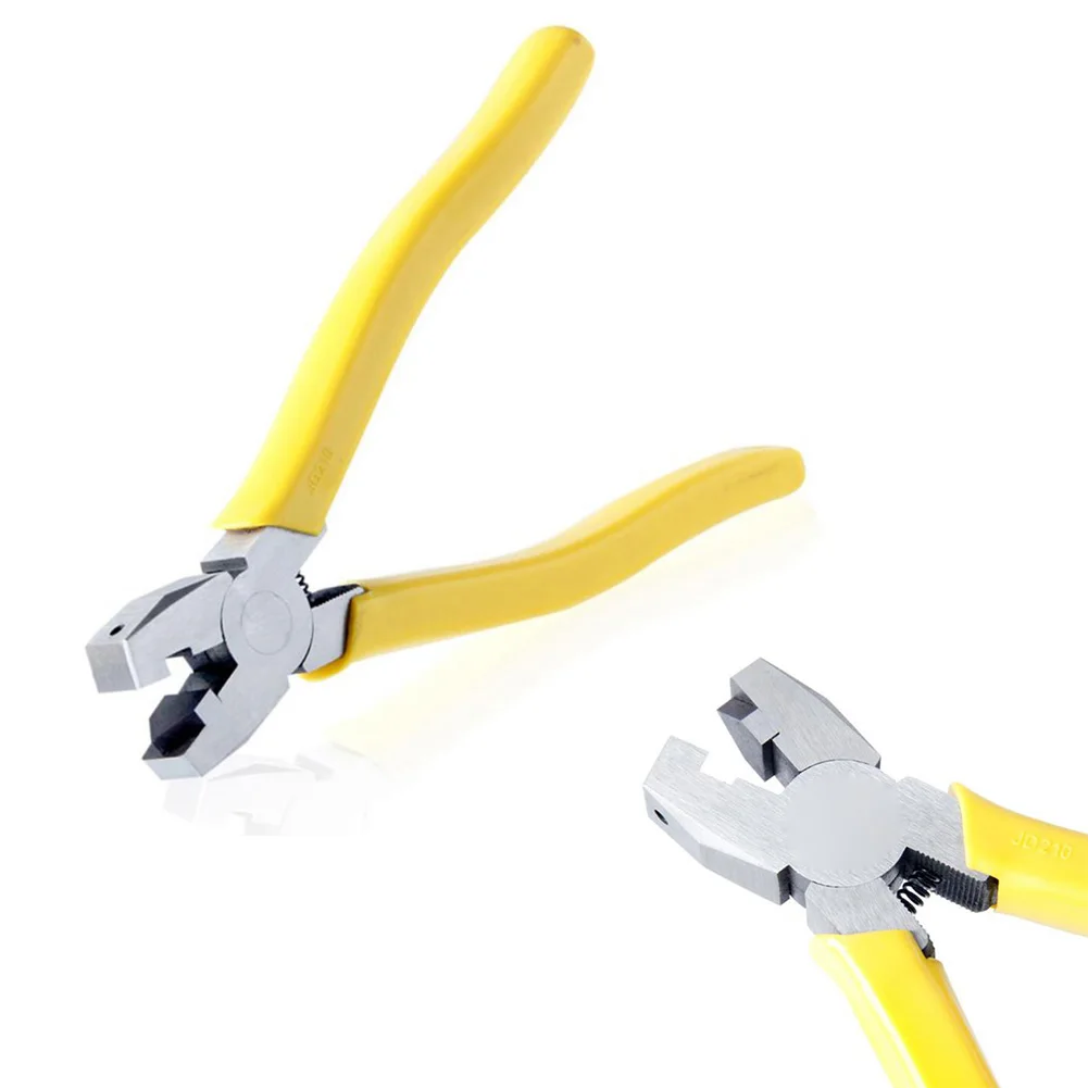 

8 Inch Yellow Frame-Folding Pliers Chrome Vanadium Steel Pliers For Cutting Frames 90-Degree V-shaped Notch Hand Tools