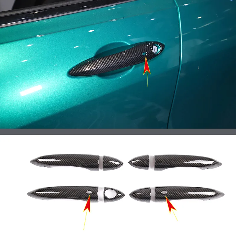 

ABS углеродное волокно для Alfa Romeo Stelvio 2017-2020, наклейка на внутреннюю отделку автомобиля, аксессуары, модификация автомобиля, Стайлинг автомобиля