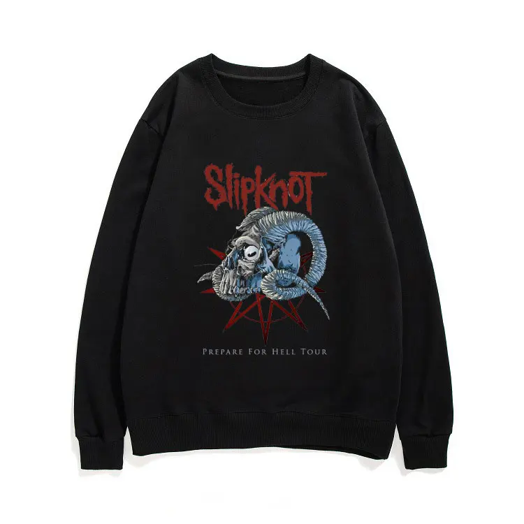 

Heavy Metal Sweatshirt Prepare for Hell Tour Pullover Regular Mens Rock Band Pullovers Men Women Vintage Slipknots Sweatshirts