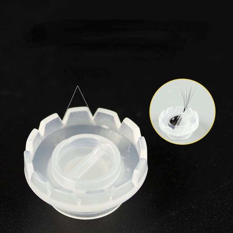 

100 шт., индивидуальный держатель для клея для ресниц, Прививка ресниц, быстросохнущая чашка, кольцо для наращивания ресниц, клейкая подставк...