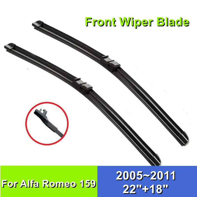 

Front Wiper Blade For Alfa Romeo 159 22"+18" Car Windshield Windscreen 2005 2006 2007 2008 2009 2010 2011