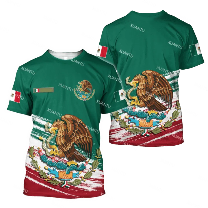 

Винтажная футболка в стиле Харадзюку, летняя мужская футболка, модная Мексиканская футболка с 3D принтом, Одежда большого размера с коротким...