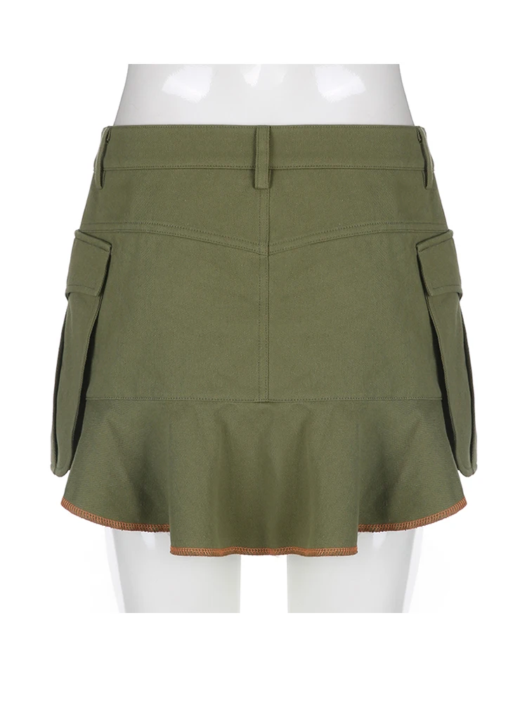 Юбка-карандаш Женская плиссированная с низкой талией и карманами - купить по