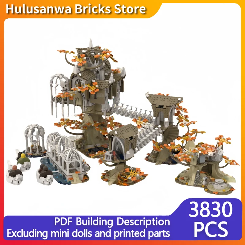 Кольцо фильм вид на улицу модель MOC строительные кирпичи привлекательный лесной