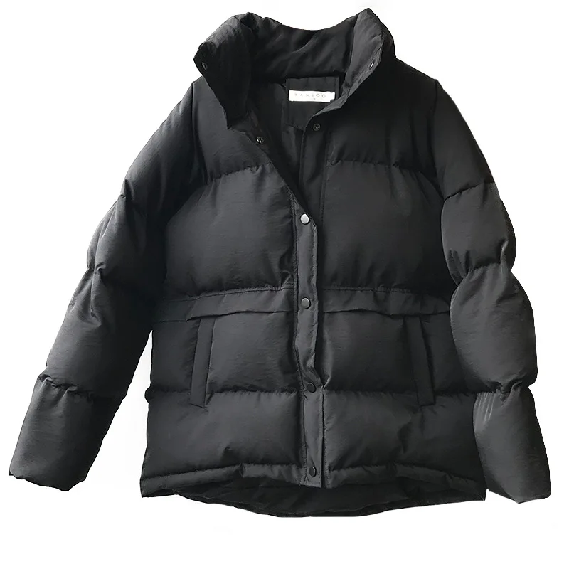 2022 Winter New Stand Collar Loose Cotton Padded Jacket Womens Warm Bread Jacket Cotton Padded Jacket