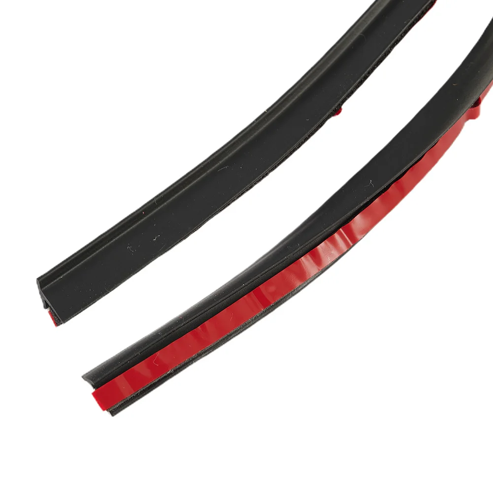

2M T-Type Rubber Sealing Strip Black For Car Edge Trim Bumper Lip Side Skirt 5MM Double-Sided Adhesive Tape Exterior Car Parts