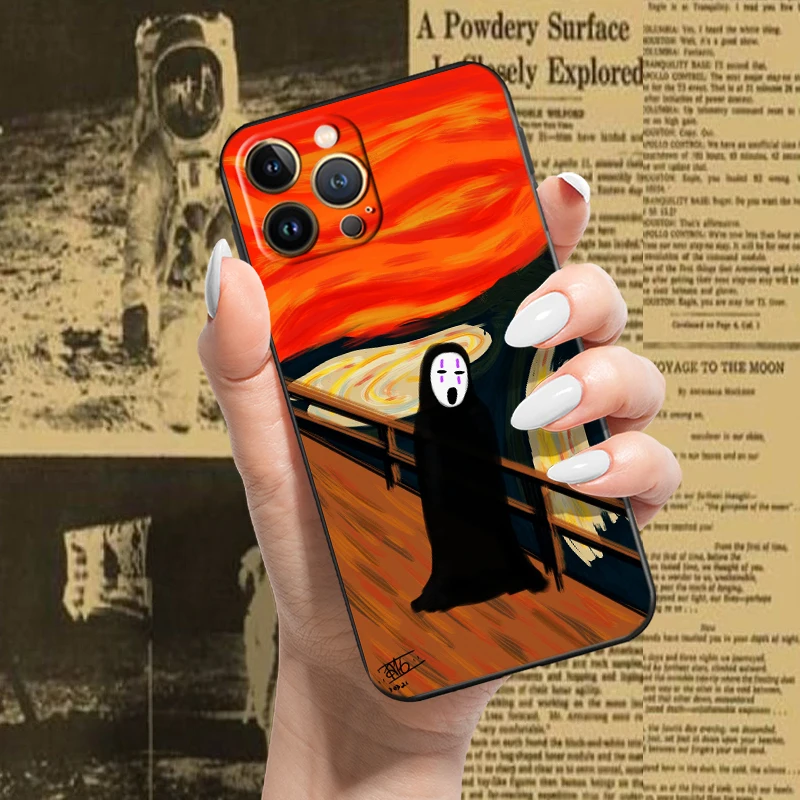 Милый чехол для телефона с рисунком Тоторо Миядзаки из аниме нет лица iPhone 14 13 12 11