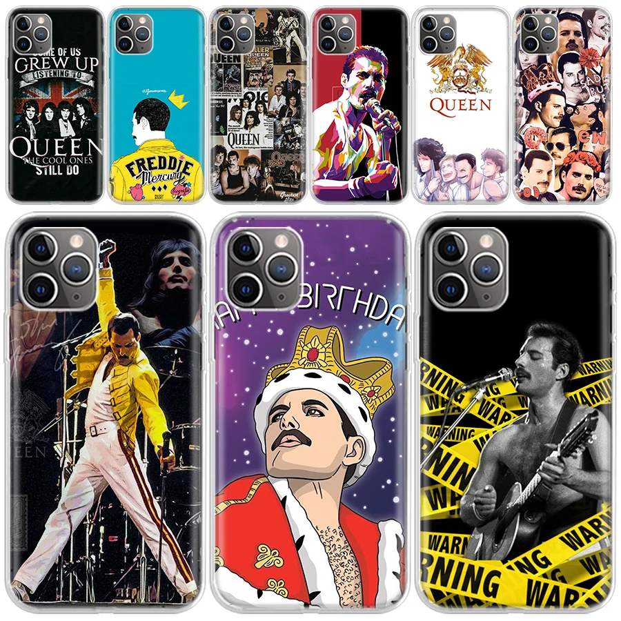 

Rock Funky Freddie Mercury Queen Phone Case for iPhone 13 Pro 12 Mini 11 Max X XS XR 7 Plus 8 6 6S Apple SE 2020 5 5S Pattern Si