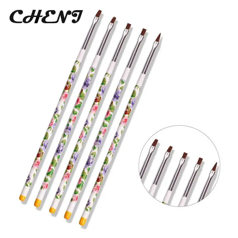 

5pcs Nylon Hair Wooden Handle Watercolor Paint Brush Pen Set For Learning Diy Oil Acrylic Painting Art Paint Brushes Supplies