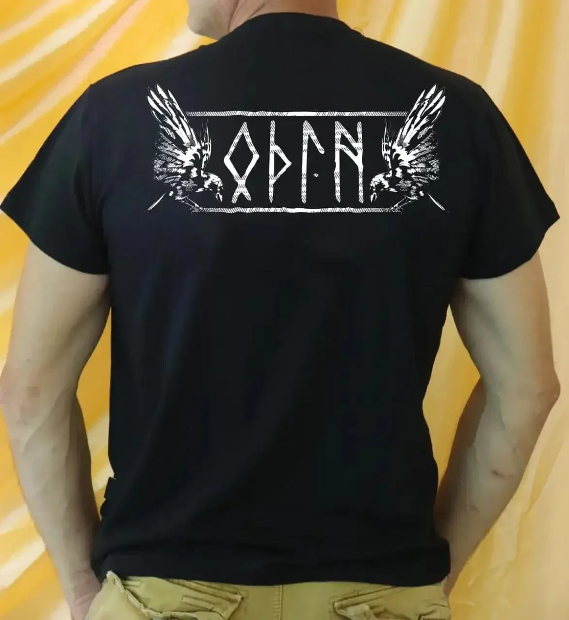 Мужская футболка DR.GESTEE Odin God Nordic Warrior из хлопка