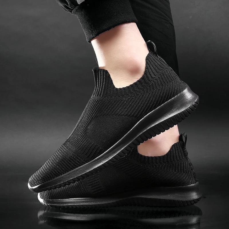 Lightweight Running Shoes Man Jogging Shoes Breathable Men Sneakers Slip on Loafer Shoes Men's Casual Sports Shoes 46 Trainers