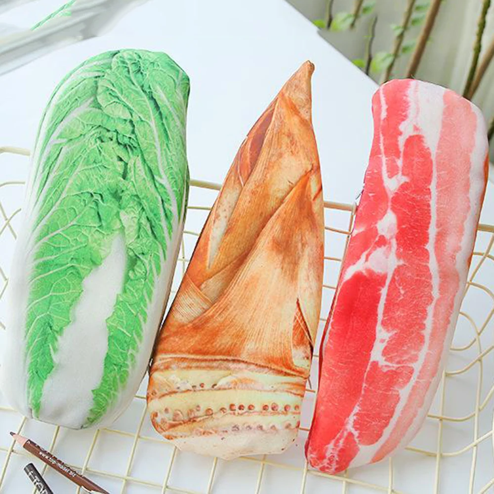 

Искусственный свиной карандаш с растительным рисунком, женская сумка для ручек, новинка, сумка для хранения канцелярских принадлежностей, ...