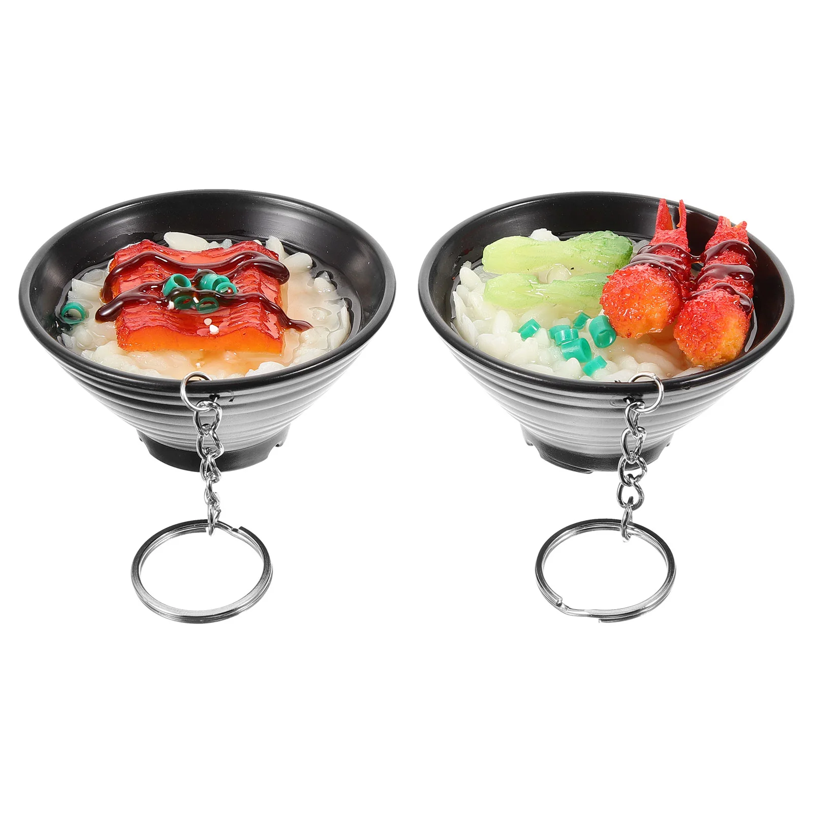 

Adorable Ornament Wear-resistant Key Chain Rice Bowl Bag Pendant Supplies Models Keys Supply Portable Keychain Small