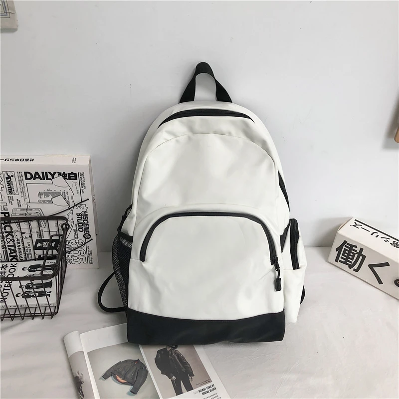

Female Pack High Quality Nylon Backpack Fashion Bagpack Shoulder Back Bag Simple Backpacks for Girls Portable Bookbag