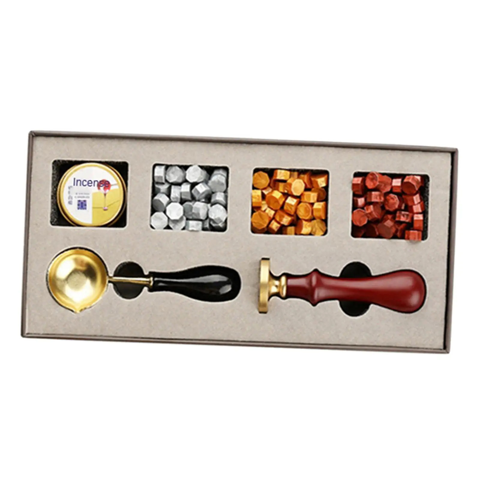 

Wax Seal Stamp Kit Wax Beads & Sealing Stamp Melting Spoon Tool for Invitations Envelopes Letter DIY Sealing Wax Craft