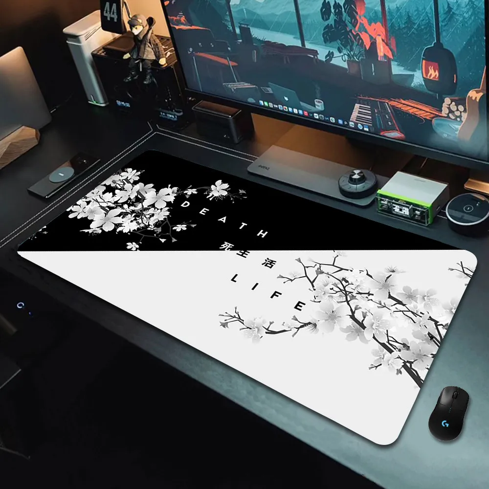 

Mousepad Black and White Cherry Blossom Gaming Accessories коврик для мыши Mouse Mat XXL Mouse Pad Keyboard Pad Mausepad Deskmat
