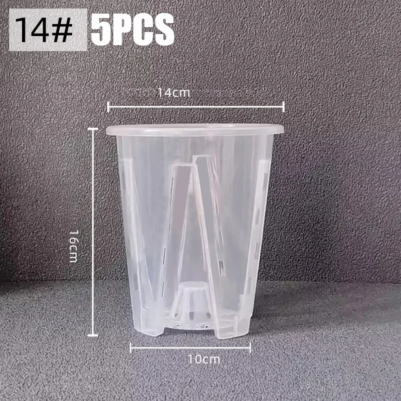

5 шт. прозрачные пластиковые цветочные горшки для рассады