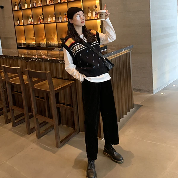 Осенние вельветовые брюки для беременных женщин Длинные свободные повседневные