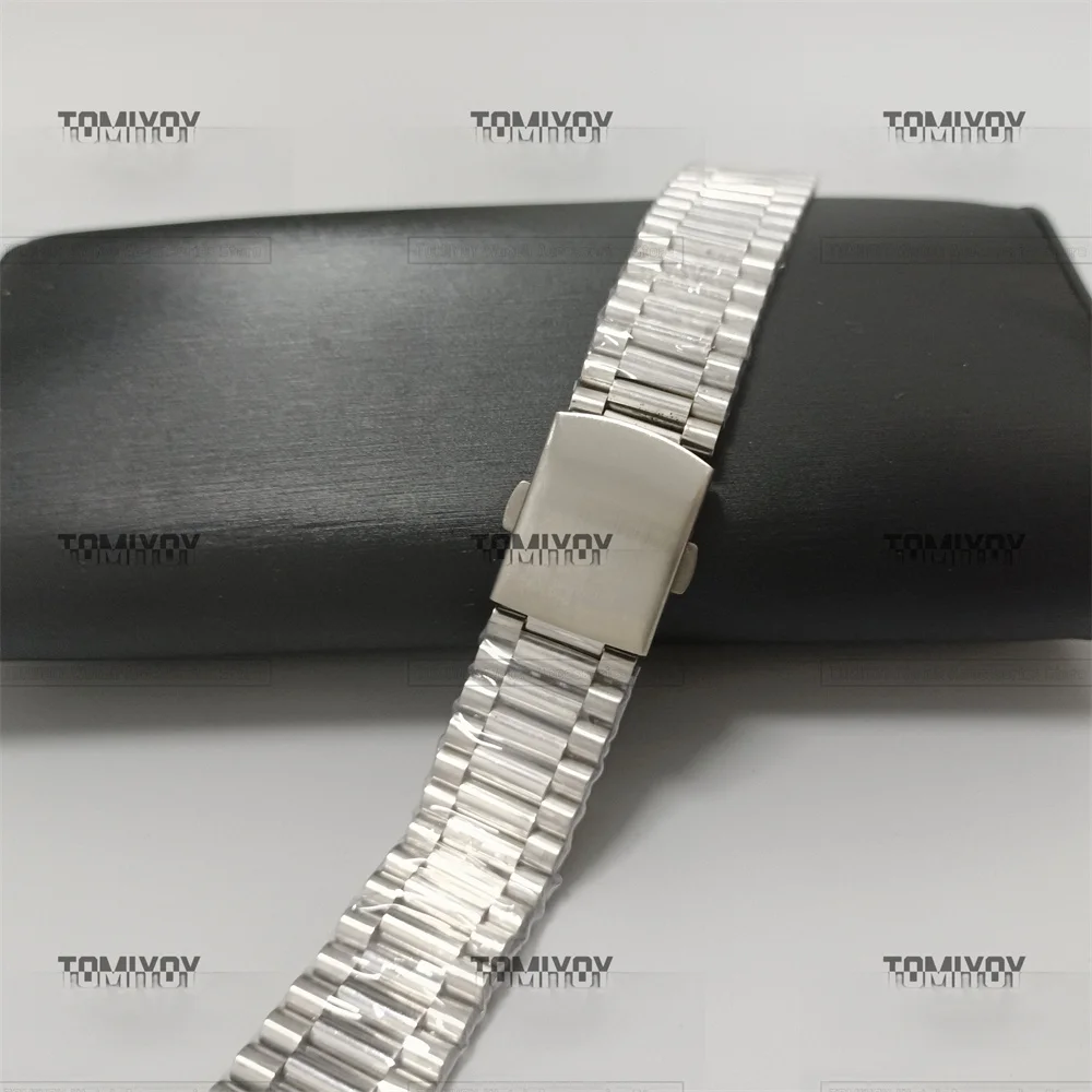 

Silver Stainless Steel 18MM 20MM 22MM Flat End President Watch Band Strap Band Bracelet Fit For RLX SKX Watch