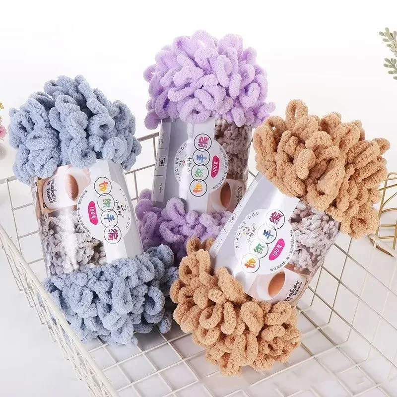 Купи 100g Wool Finger Loop Yarn Thread Alize Puffy Soft Polyester Handknitted Home Knitted Blanket Pillow Scarf Crochet Knitting Yarn за 216 рублей в магазине AliExpress