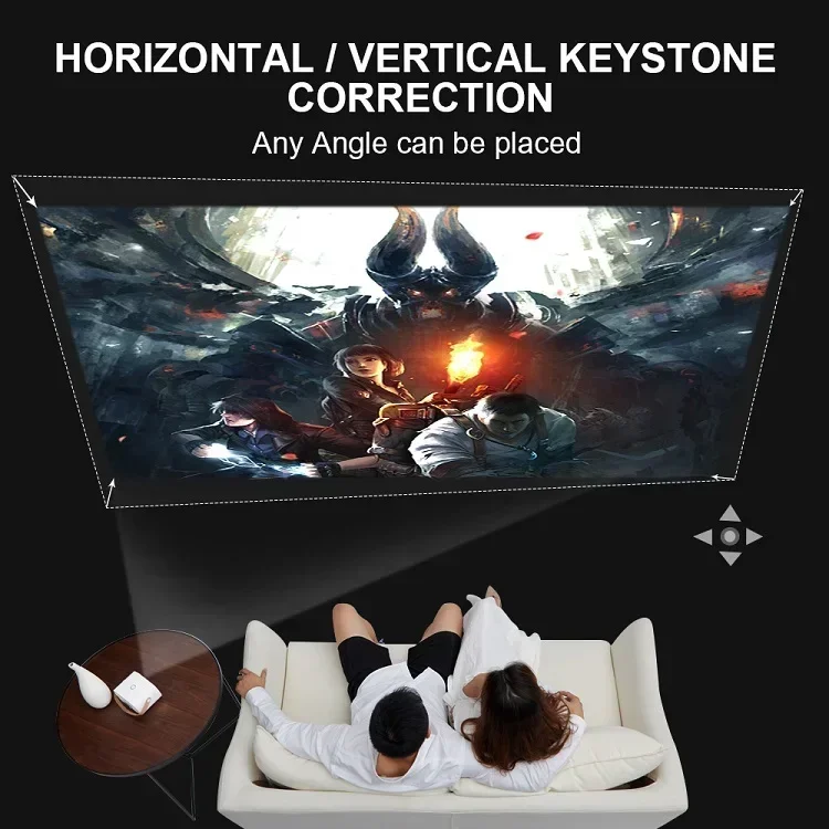Фото Портативный 3D 4K Android видеопроектор WOWOTO 2026, 2000 люмен, Wi-Fi, Bluetooth, LED DLP, для домашнего кинотеатра, безэкранный мини-проектор для смартфона №5