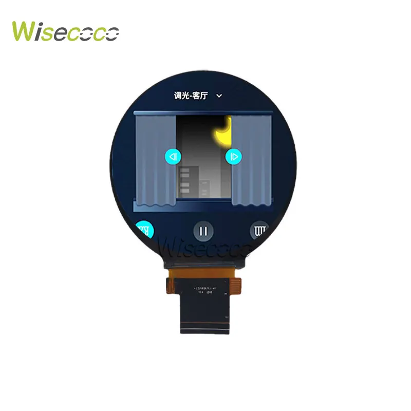 

Round LCD Display 2.8 Inch 480x480 Screen For Thermostat Smart Appliance Capacitive Touch Panel Circular IPS RGB/SPI