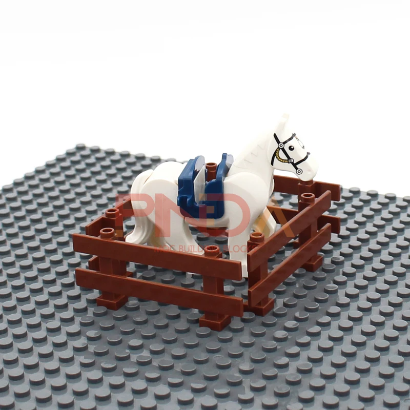 MOC 20 шт. головоломка частицы 6079 забор 1x8x2 2/3 блоки комплект фермерские животные