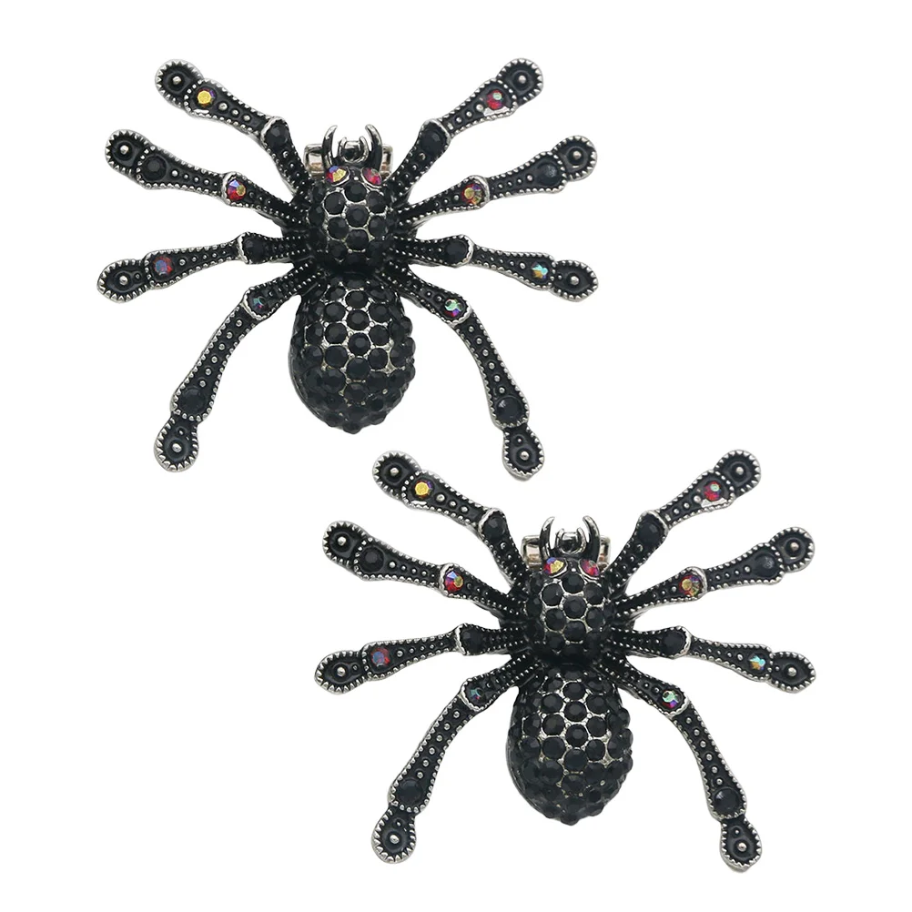 

Rhinestone Spider Shoe Clips 2pcs Black Spider Shoe Buckle Shoe Decoration Bridal Shoe Jewelry for Party Wedding Party