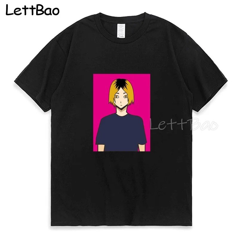 

Футболка Kenma Kozume Haikyuu мужская с круглым вырезом, забавная хлопковая Повседневная рубашка оверсайз, готическая одежда, футболка с графически...
