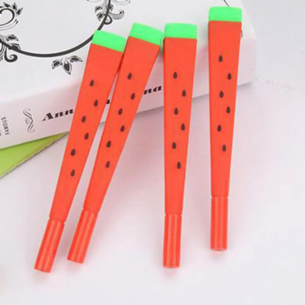 

4 шт./компл. студенческие гелевые ручки, шикарные Мультяшные гелевые ручки с арбузом, легкие гелевые ручки