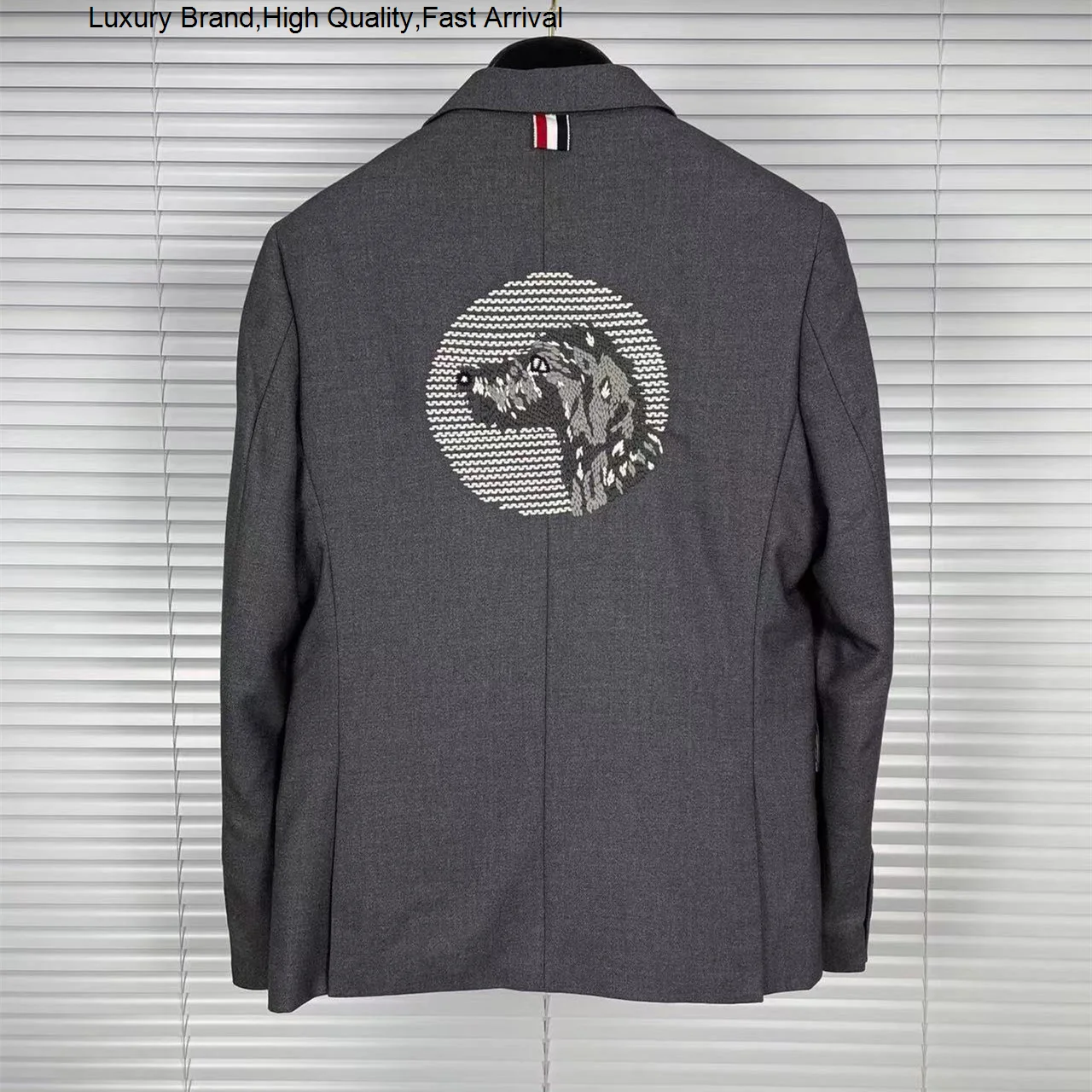 

Высококачественный модный мужской брендовый оригинальный дизайн с вышивкой в виде головы собаки роскошные костюмы известные мужские высококачественные повседневные блейзеры