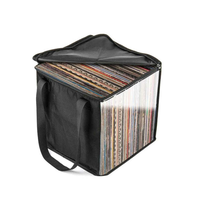 Чехол для хранения виниловых пластинок пылезащитная портативная сумка с ручками