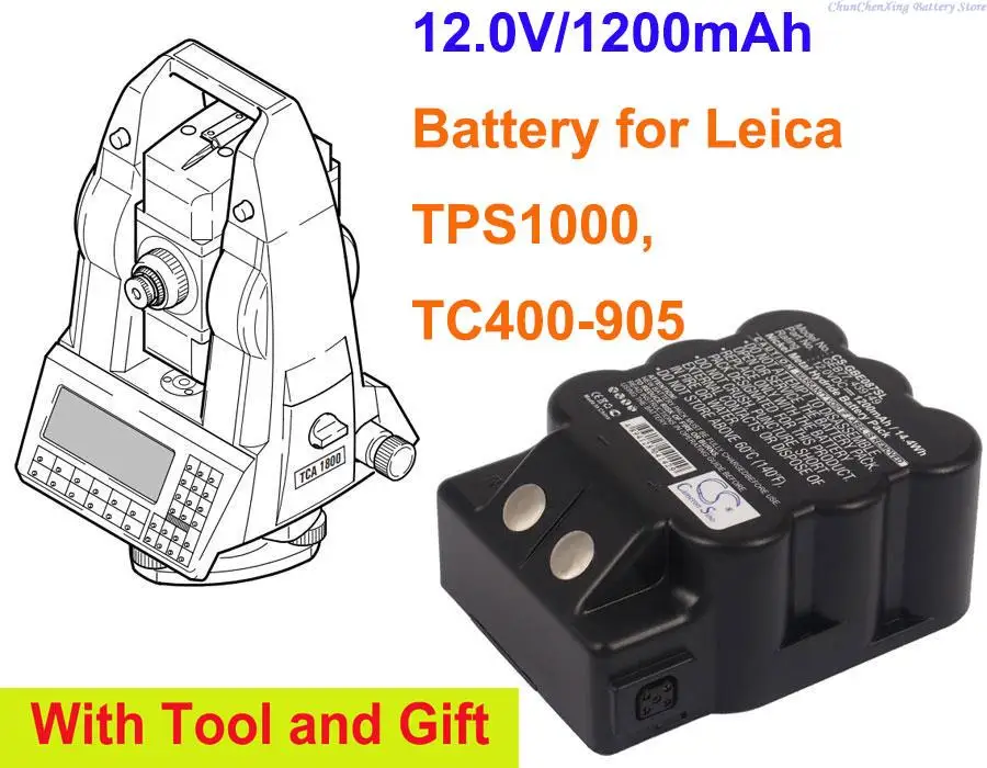 Аккумулятор Cameron Sino 1200mAh 439149, GEB77 для Leica TC400-905, TPS1000