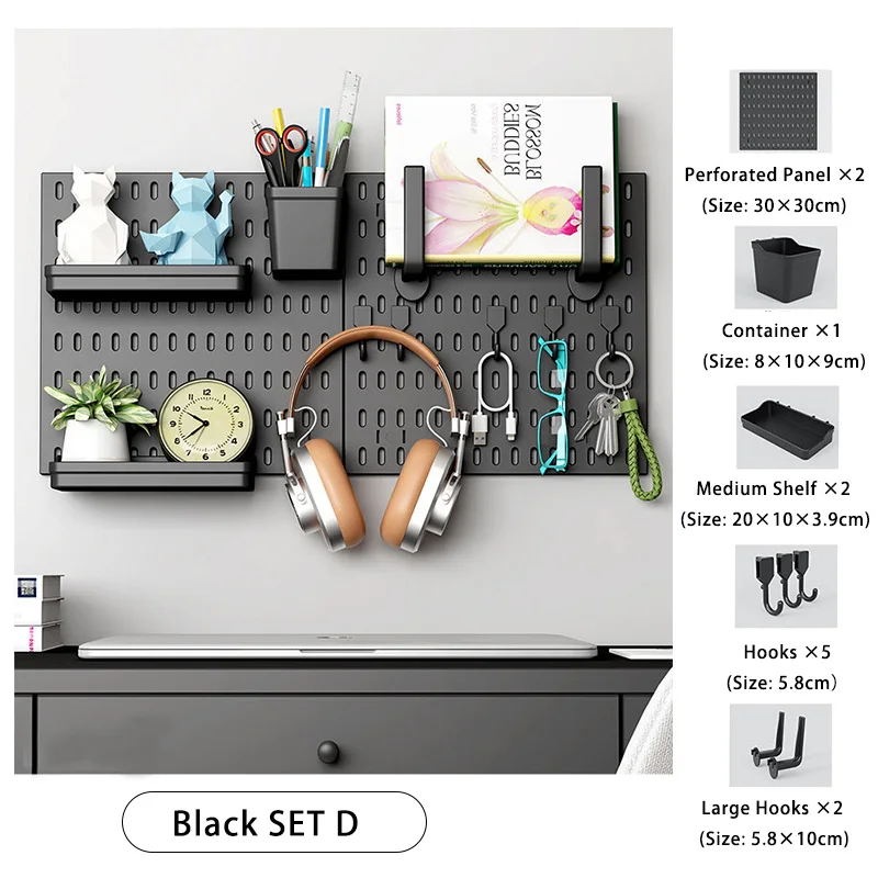 

Белый перфорированный набор для стен 30x30 см