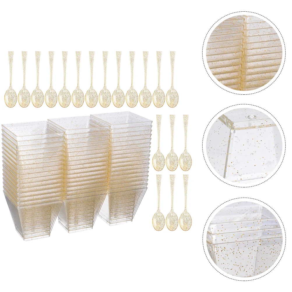 Чашки для десертов с золотым порошком портативные чашки мусса бытовой