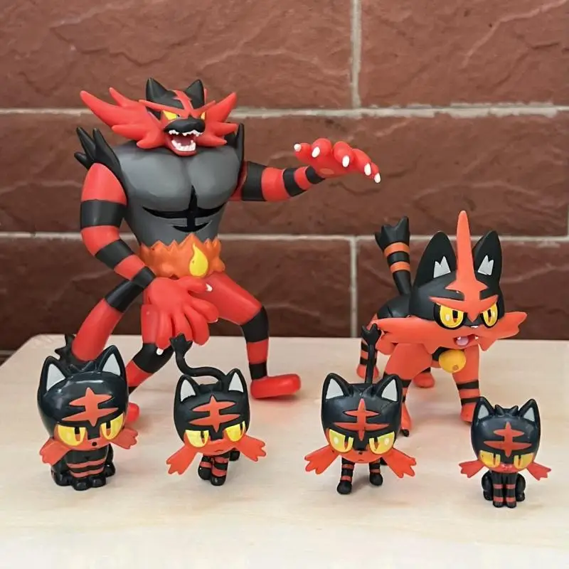 

Фигурка покемона TAKARA TOMY, мусоросжигатель Torracat Litten, аниме экшн-фигурка, игрушки без коробки