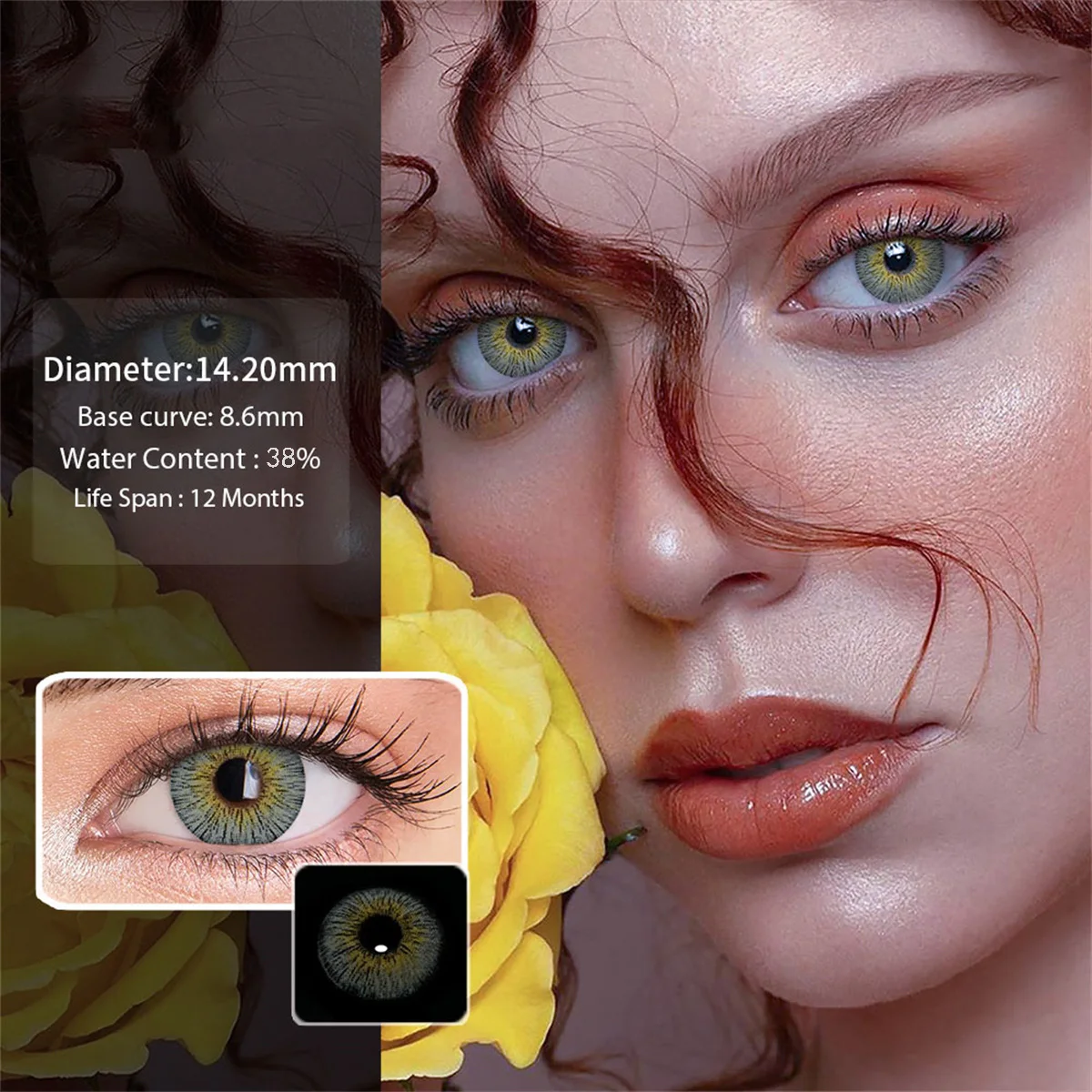 Нью-Йоркский озел близорукость рецептурные мягкие цветные контактные линзы для