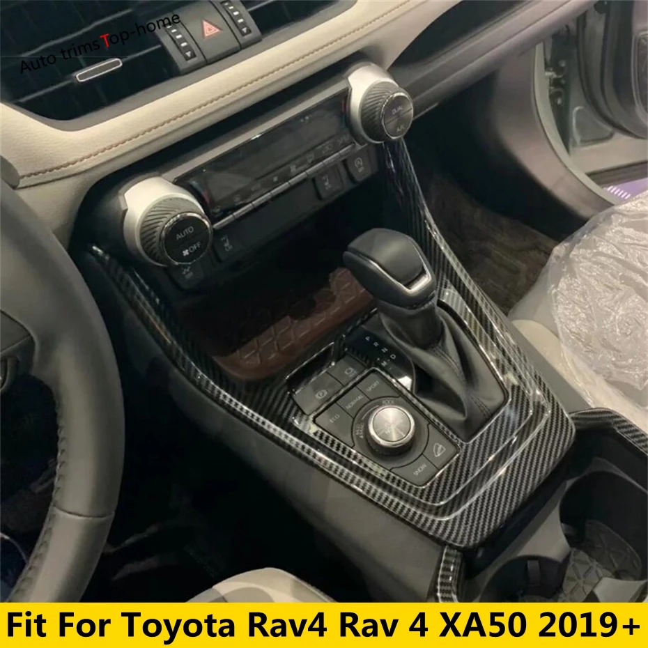 

Central Control Gear Shift Box Decoration Frame Panel Cover Trim For TOYOTA RAV4 RAV 4 XA50 2019 - 2022 Carbon Fiber Accessories