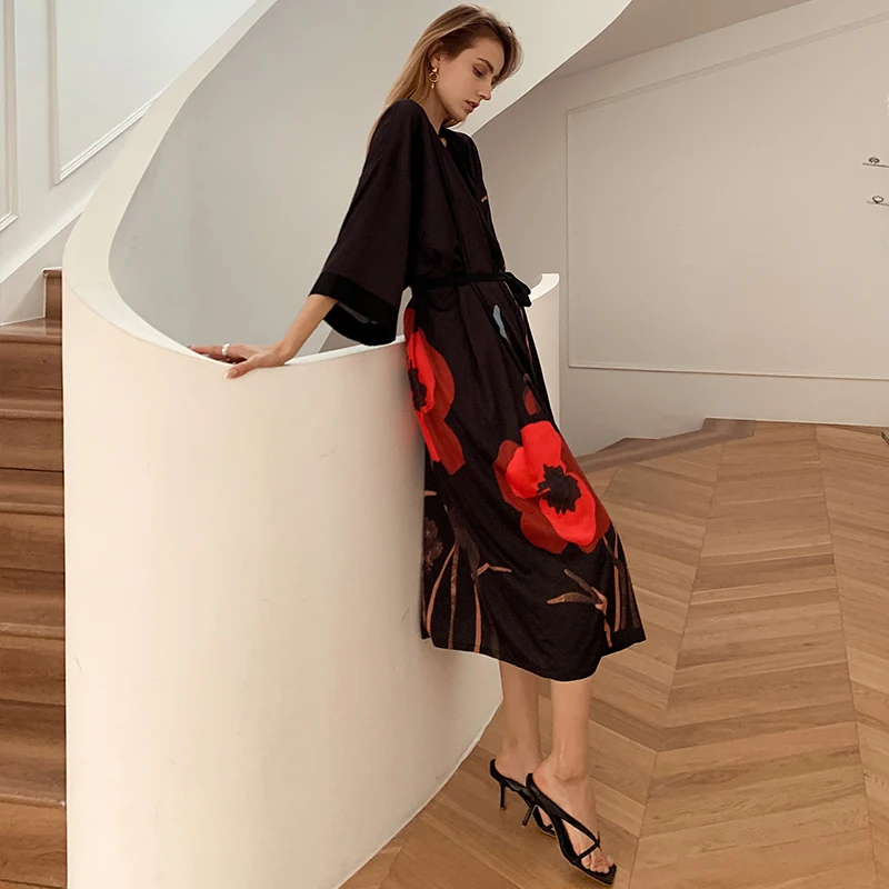 Soft Robe Women Satin Bathrobe Kimono Gown Long Summer Nightgown Sleepdress Loose Bride Loungewear