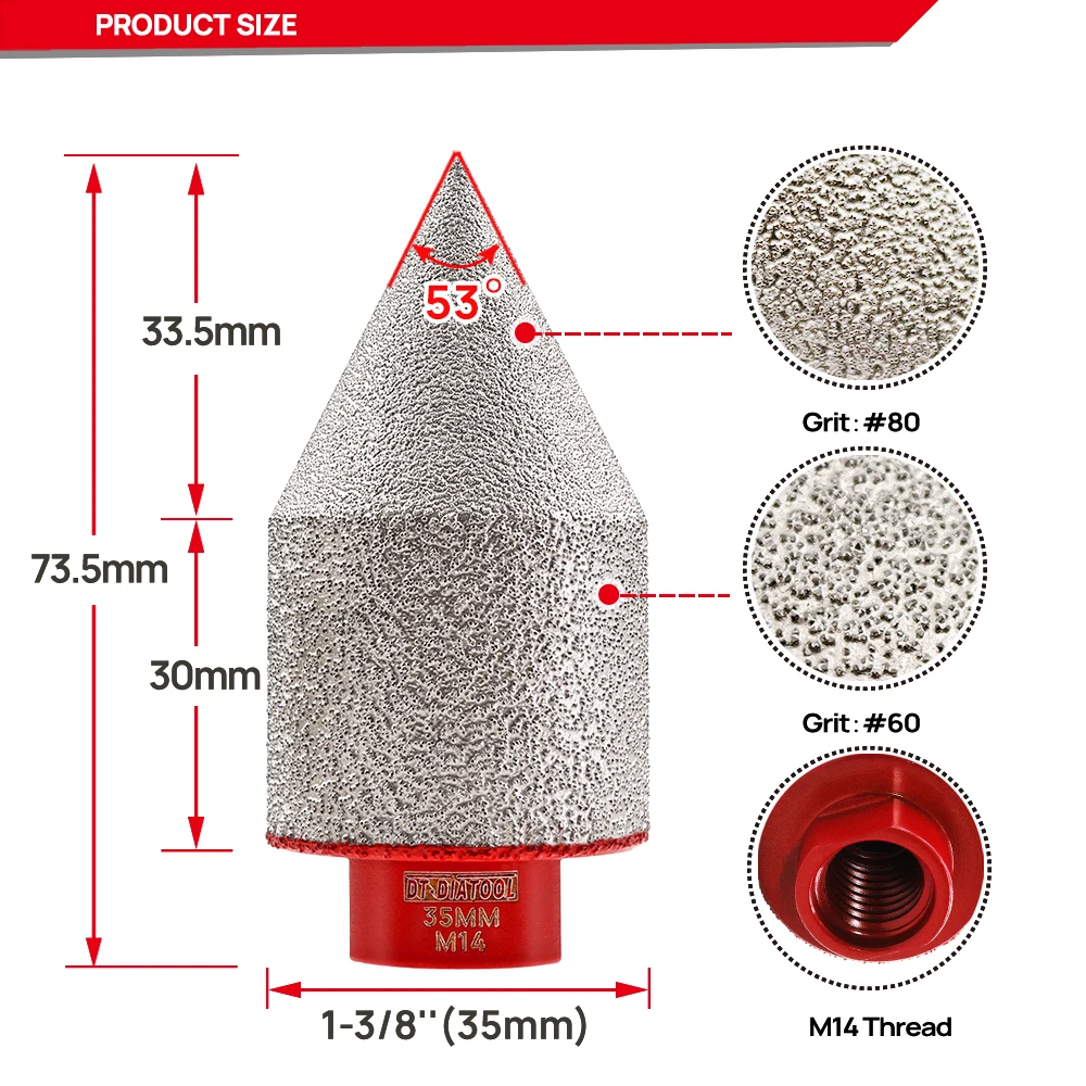 Алмазное колонковое буровое долото DT-DIATOOL 20/25/35/50 мм
