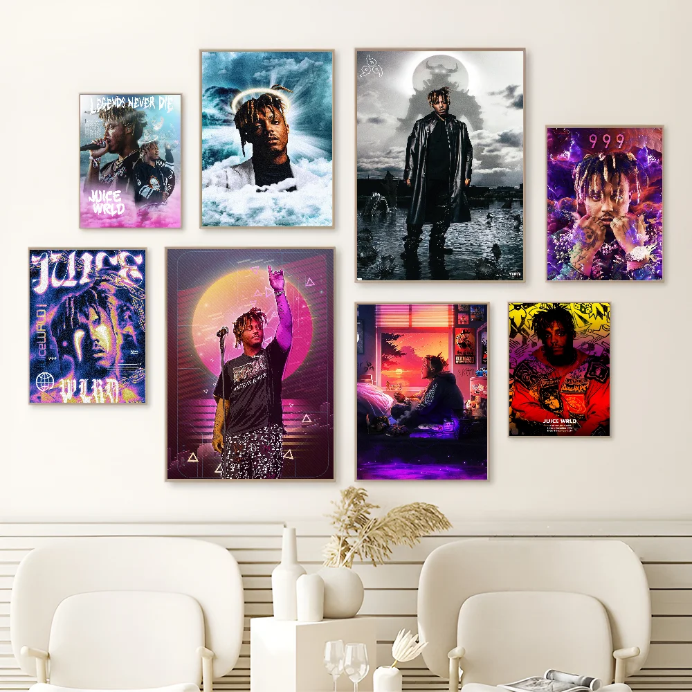 Juice WRLD рэпер классические винтажные постеры водостойкая бумажная наклейка
