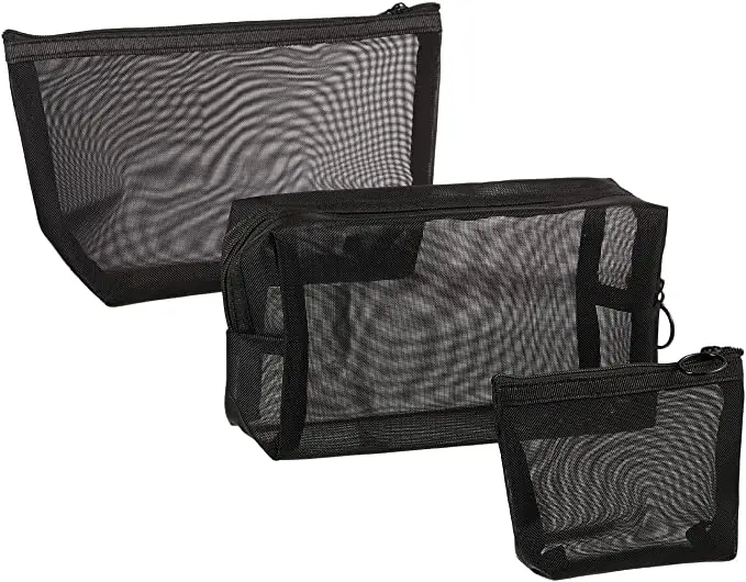 

3PCS Net Transparent Clothes Quilt Nylon Storage Bag Pack Makeup Pouch Convenience Travelling Accessories Organization