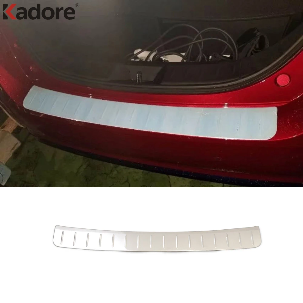 

For Nissan Leaf 2017 2018 2019 Stainless Steel Outside Rear Bumper Guard Protector Sill Tail Trunk Streamer Scuff Plate Cover