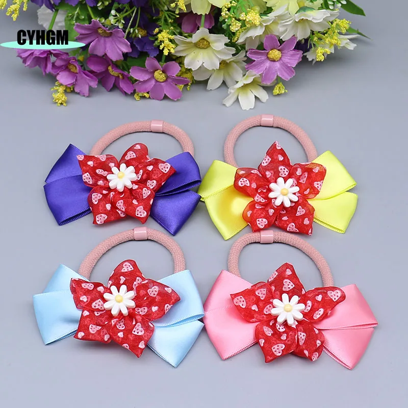 

New Fashion girls silk scrunchie Elastic band made hair ties cute headwear hair rubber band women's hair accessoires A05-3