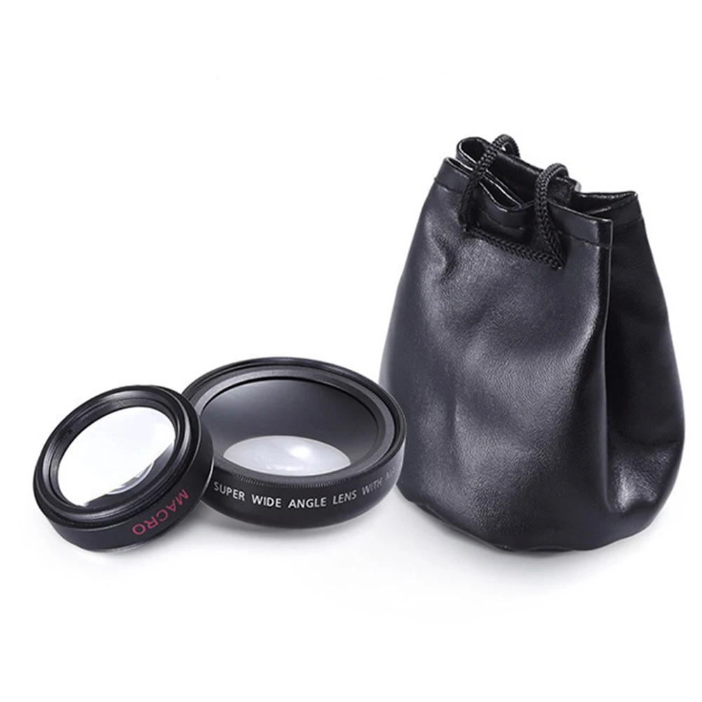 Объектив 2 в 1 универсальный зажим 37 мм фотообъектив Профессиональный 0 45x 49uv Супер