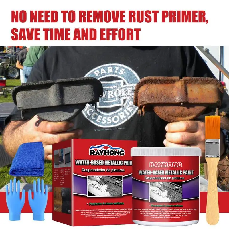 

Water Based Car Rust Remover Paint Multifunctional Rust Converter Gel With Brush Loose Rust Bolt Removal Agent Растворение ржавч