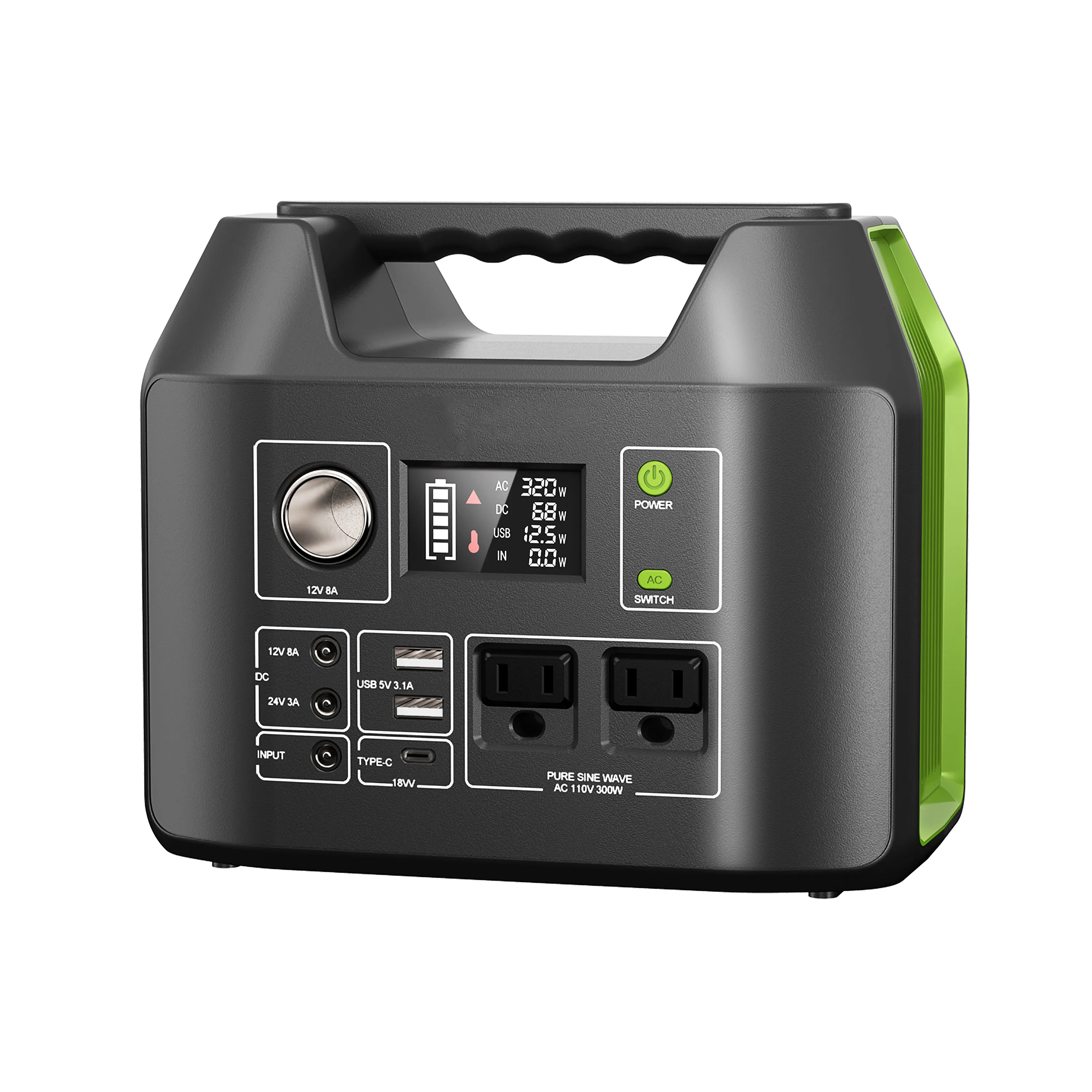

Factory Supply Portable Lithium Battery Emergency Power Station 80000mAh Outdoor Solar Generator for Home Applications