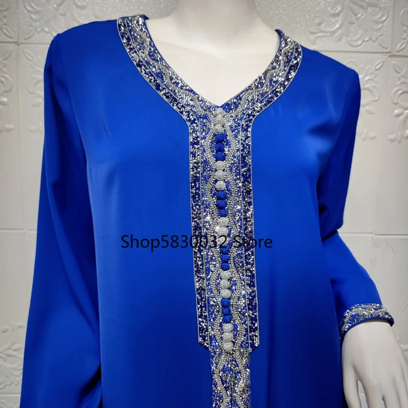 Arabic Dubai Abayas For Women Moroccan Caftan Evening Dress Eid Mubarak Islam Clothing Kimono Boubou Djellaba Femme